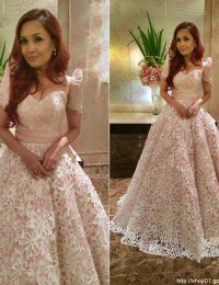 Long Prom Dresses 2015 Princess Online Clothes Store Evening Gowns Party Dresses Vestido De Festa Longo Renda Lace W1124M