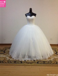 2014 Custom Made New Ball Gown Sweetheart Lace Floor Length Elegant Wedding Dresses Bridal Gowns vestido de Casamento MF-019
