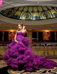2015 Sexy Purple Photography Wedding Dresses Vintage Wedding Gowns China Online Store Beading Tiered Robe De Mariee PH-43