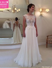 Cheap Wedding Dress 2016 Vestido De Noiva Longo Lace Wedding Dress Backless A-Line Bridal Dresses Robe De Maraige Sexy W0621
