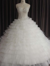 Sexy New Real Sample Ball Gown Wedding Dress 2014 Sweetheart Beaded Zipper Back Sleeveless Lace Wedding Dress Casamento MA-11