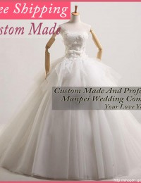 Elaborate Real Photos Custom Made White Lace Up Wedding Dresses Ball Gowns With Lace Bridal Gowns Free Shipping MH271